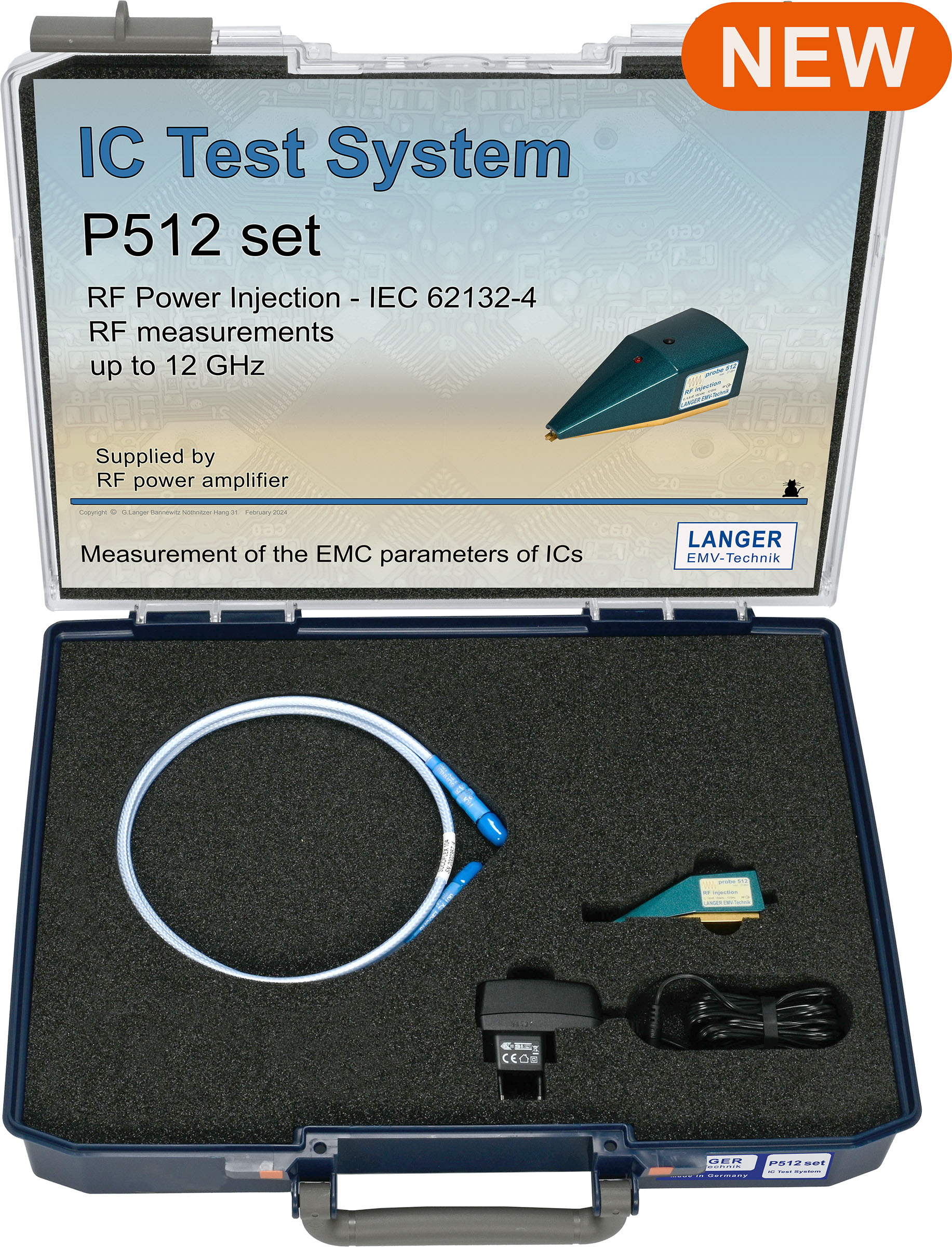 P512 set, RF Power Injection and Measurement IEC 62132-4 up to 12 GHz